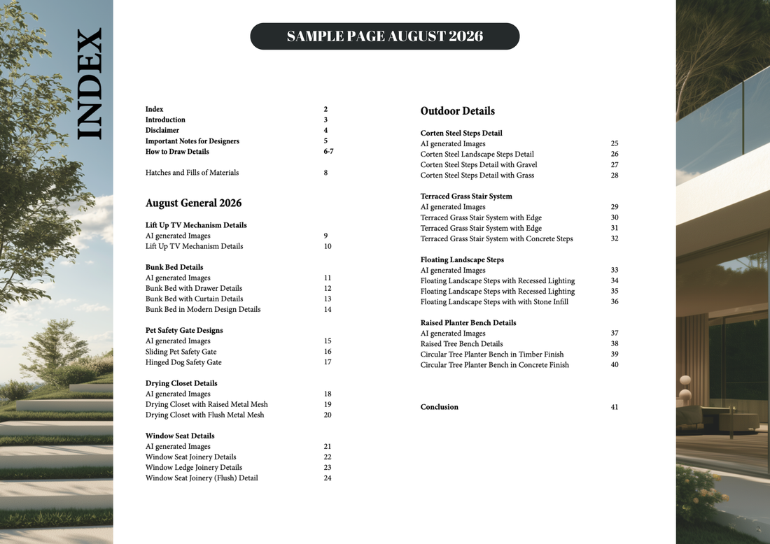 AUGUST 2026 Details - PDF & CAD - General