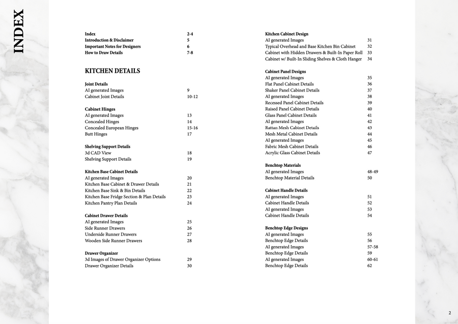 Kitchen Details - PDF & CAD